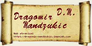 Dragomir Mandžukić vizit kartica